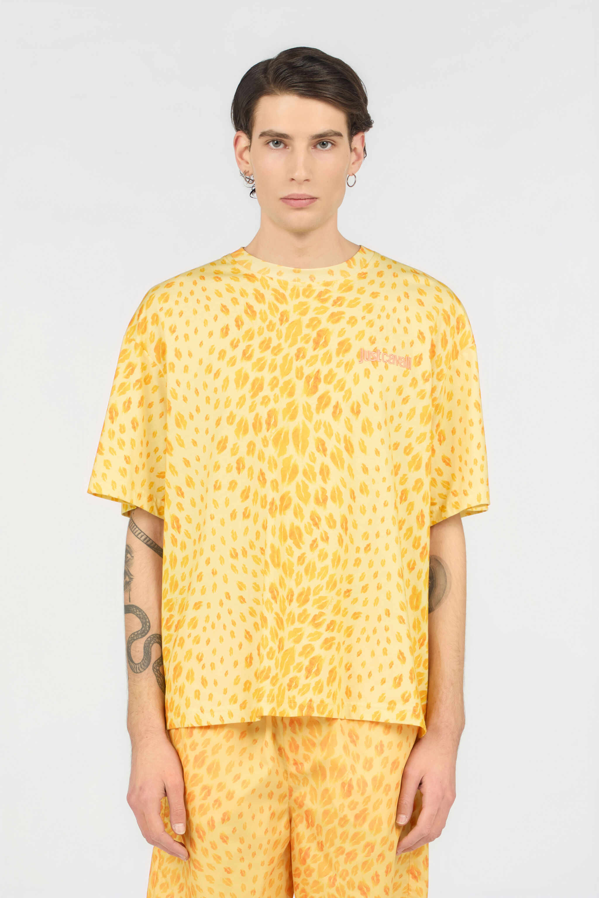 JC T-shirt mit The Jaguar Kiss-Print 644 POP CORN + 582 A WFT050-WF080