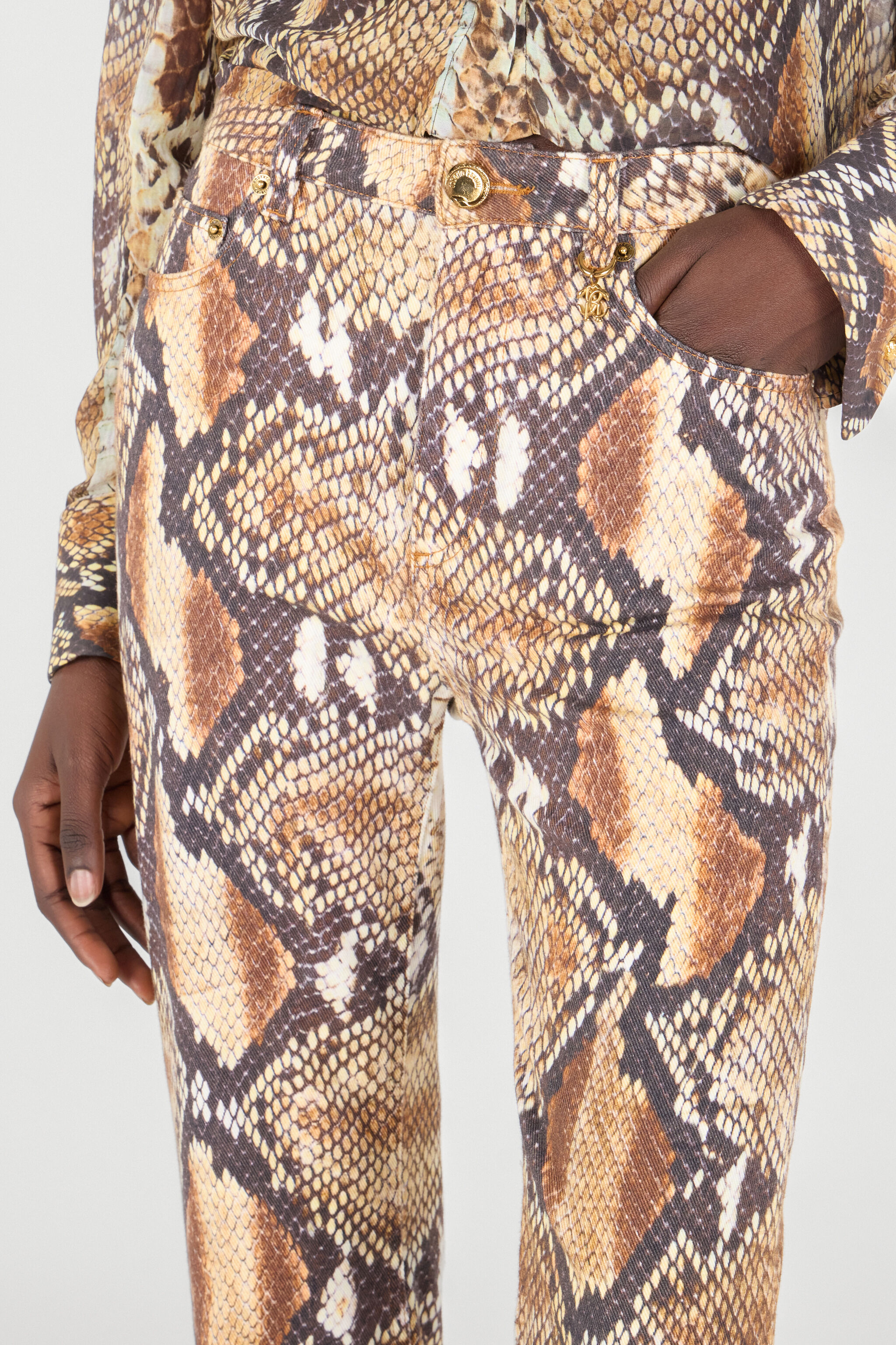 RC Python Print Denim Brown UWJ221-DAN93