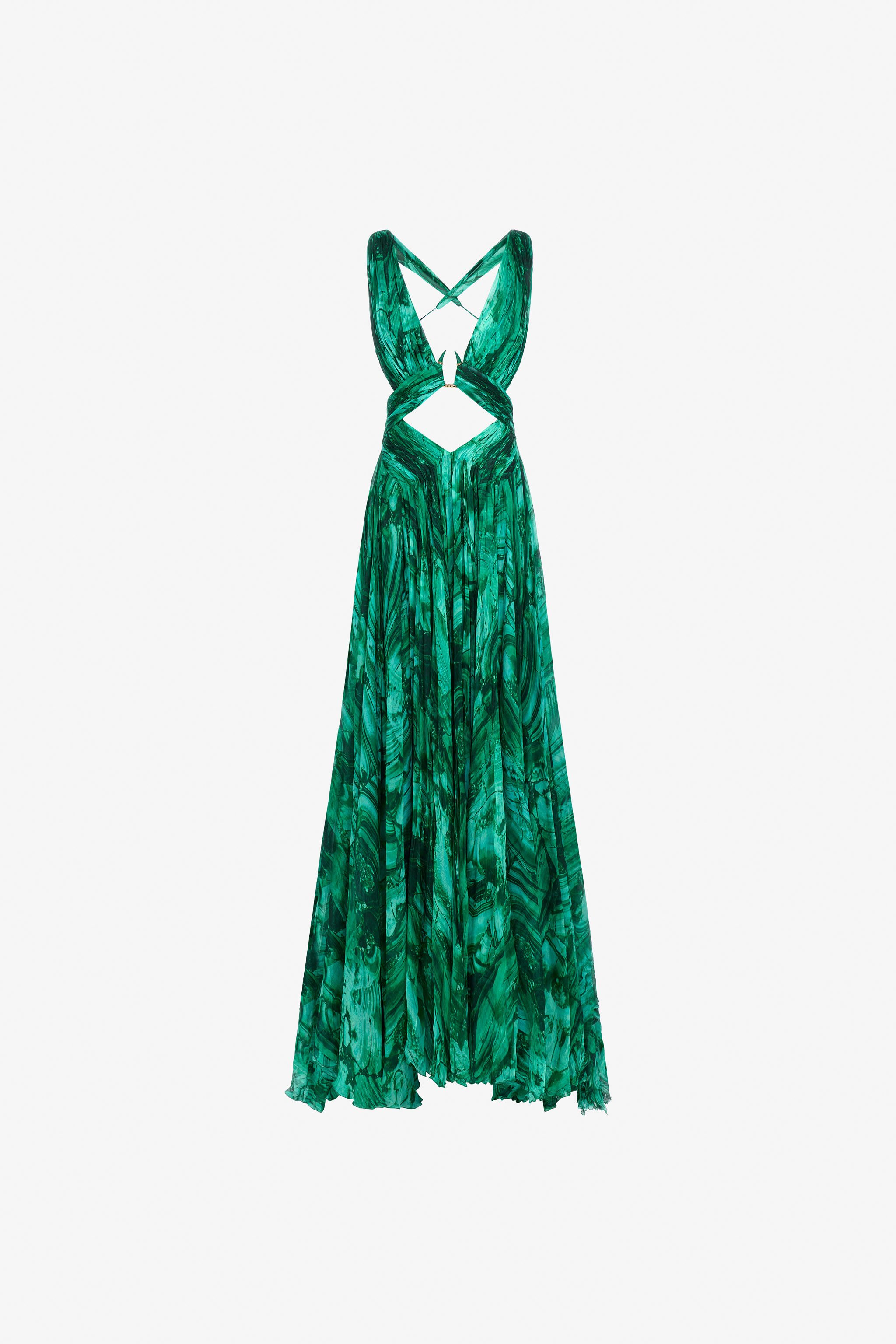 RC Profumo Kleid mit Malachit-Print Grün TKT137-CKN06