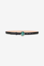 ${brand} Schwarzer Fashion-Gürtel Emaillierte Monogram RC-Schnalle ${colorDescription} ${masterID}