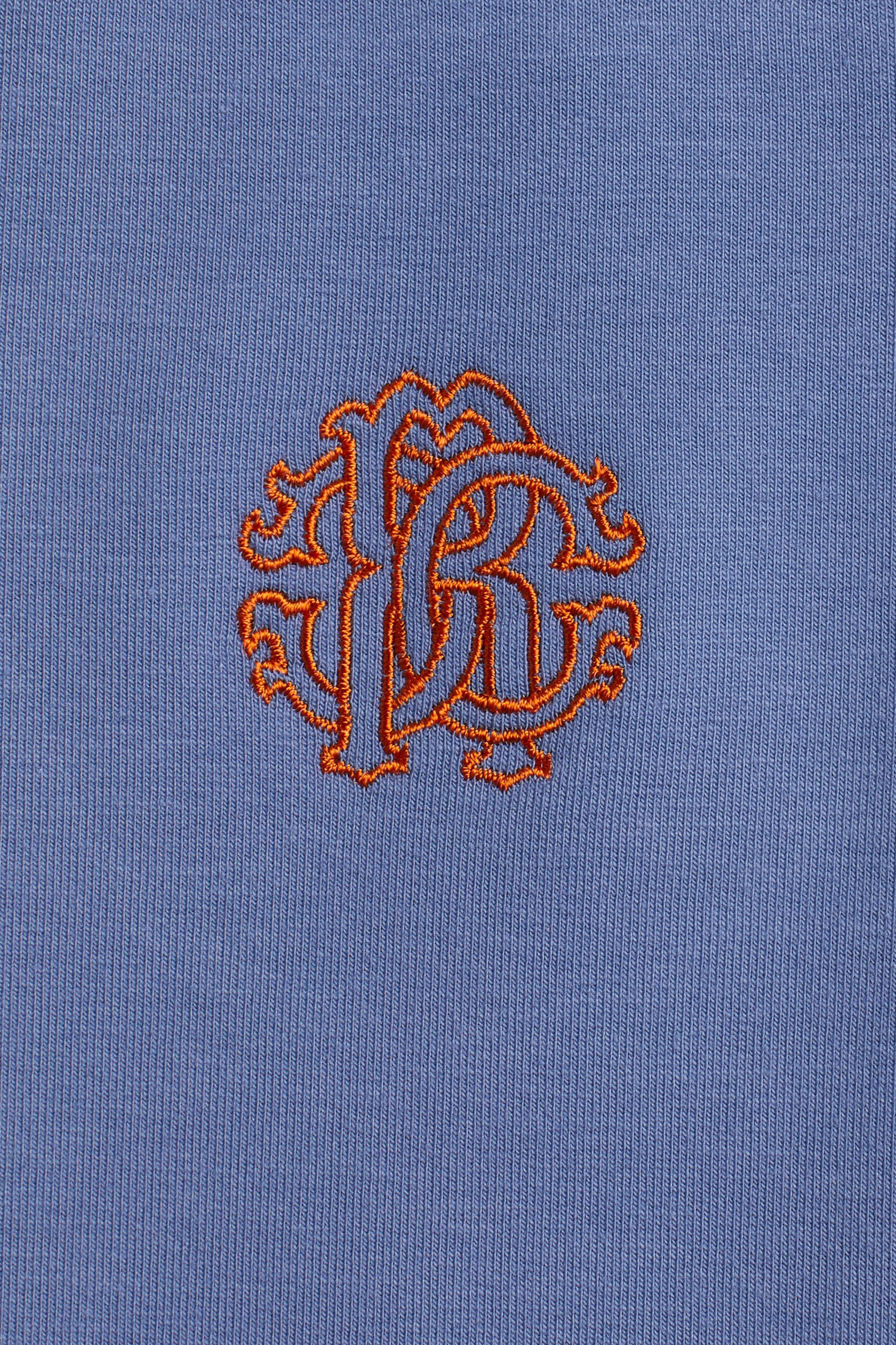 JU Blue logo crest tracksuit pants DENIM/ORANGE IJT215-CF042