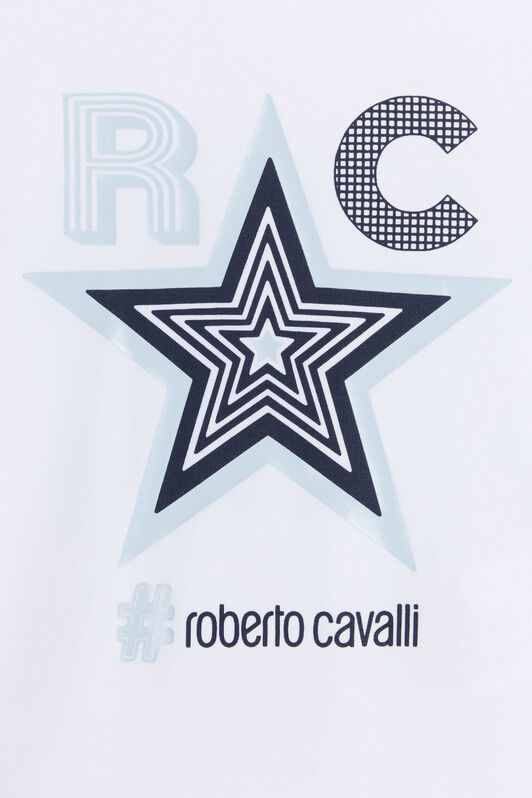 JU T-shirt à imprimé Cavalli Mania Star JU T-shirt à imprimé Cavalli Mania Star WHITE MJT61D-JV025