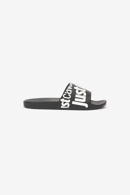 JC Slides Con Lettering Nero/Bianco UFS027-UF302