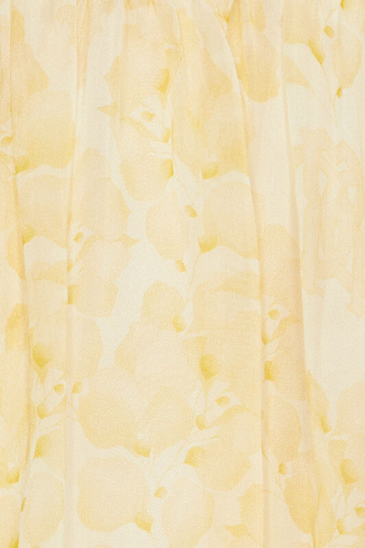 JU Abito In Seta Stampa Floreale Giallo UJT102-2NO41