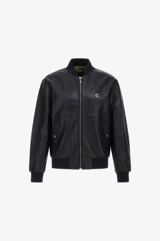 JC Just Cavalli leather bomber jacket Black SFP003-SF229