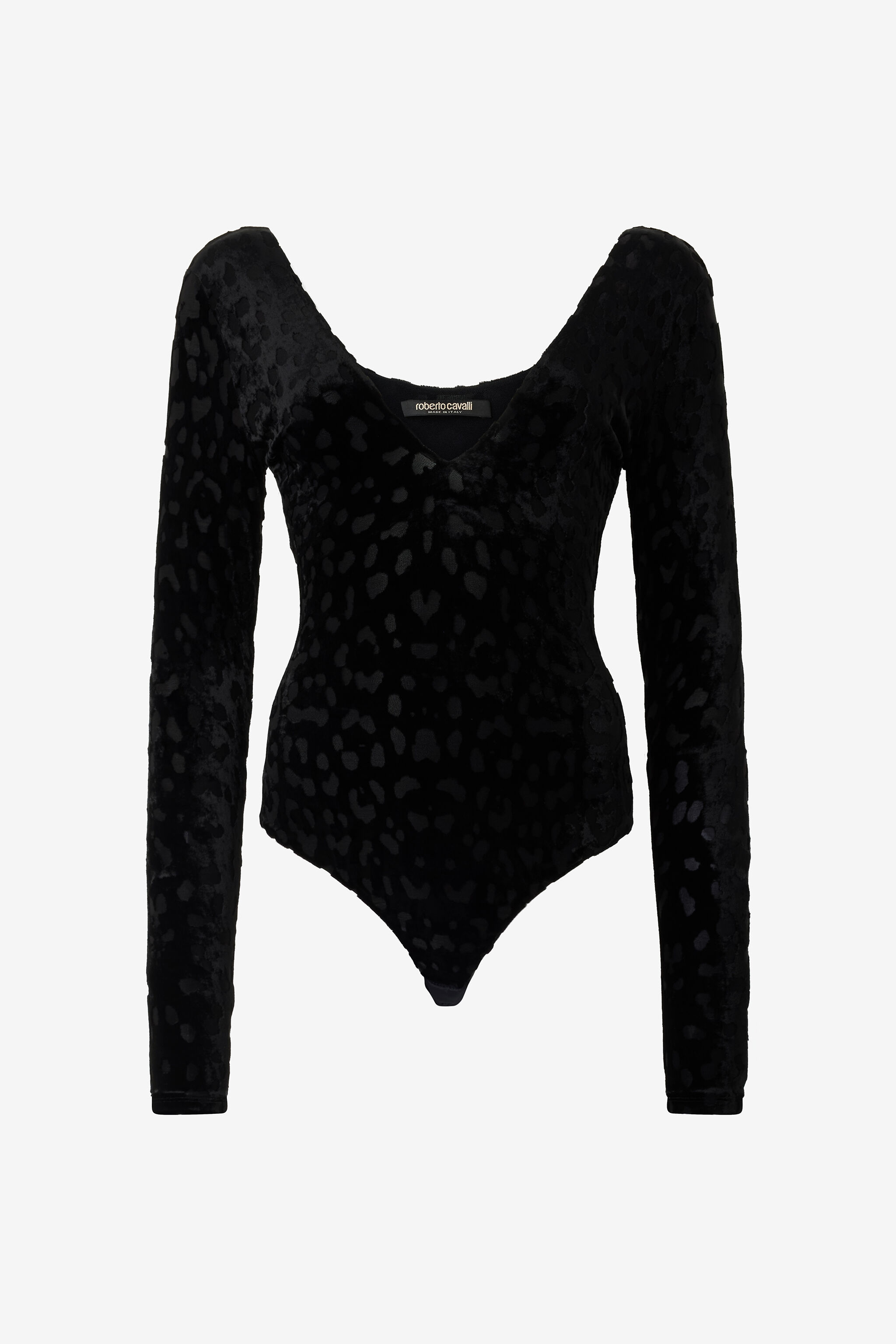 RC Black Bodysuit with Jaguar Skin Pattern Schwarz VWT609-CJ003