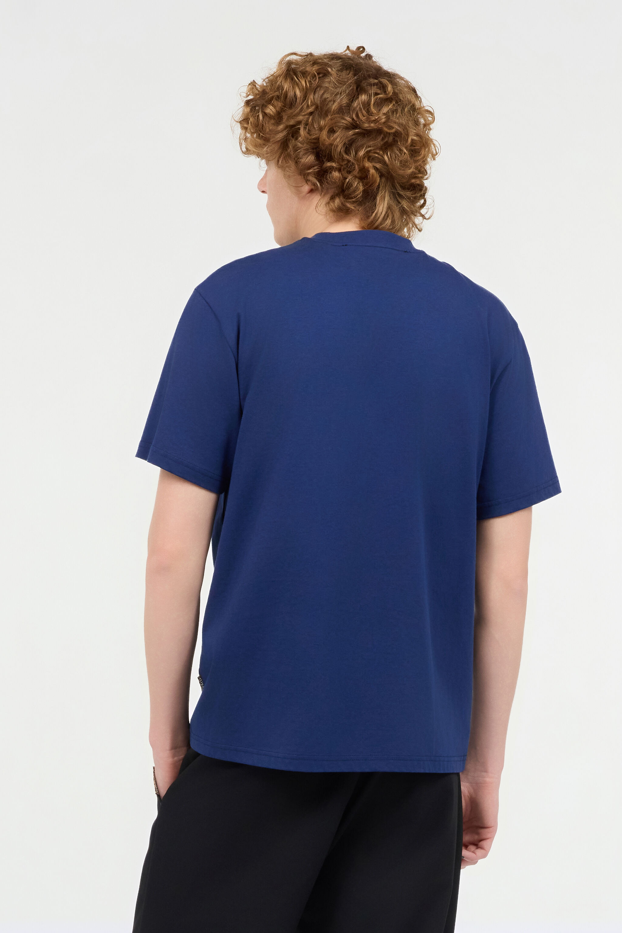 JC Camiseta Con Monograma En El Pecho Azul oscuro UFT064-UF084