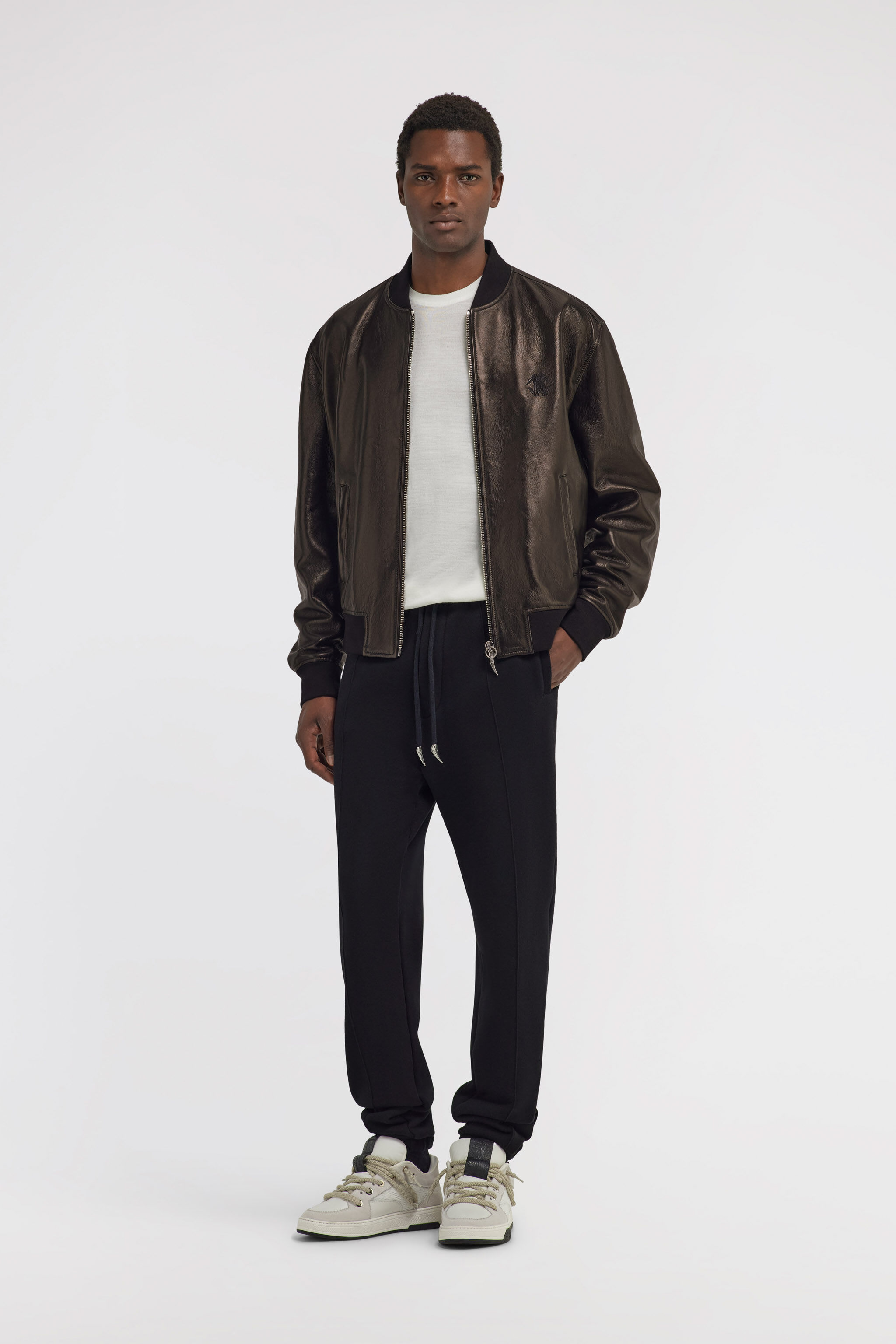 RC Giacca bomber in pelle Nero SRP401-PFF15