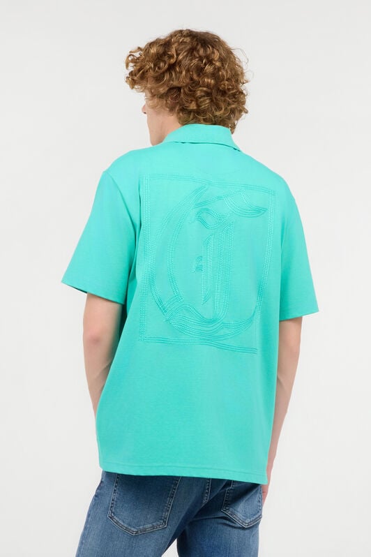 JC Polo Con Monogram JC Impunturato JC Polo Con Monogram JC Impunturato Azzurro UFT015-UF035