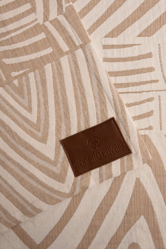 HO Plaid Jacquard Glitch Optical Jungle BEIGE & WHITE VALH04-IH013