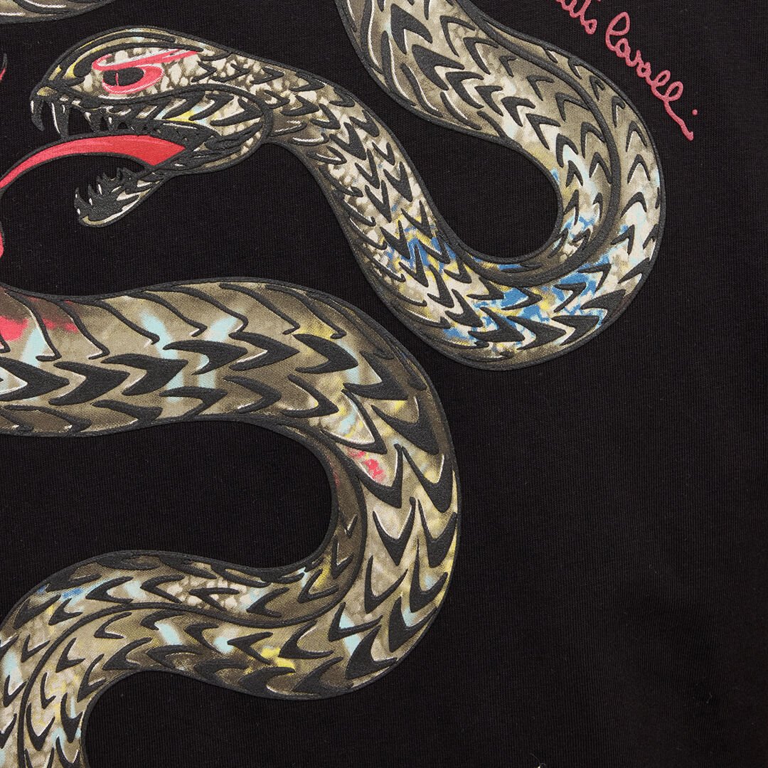RC T-shirt con Stampa Serpente RC T-shirt con Stampa Serpente BLACK ROT60E-JD065