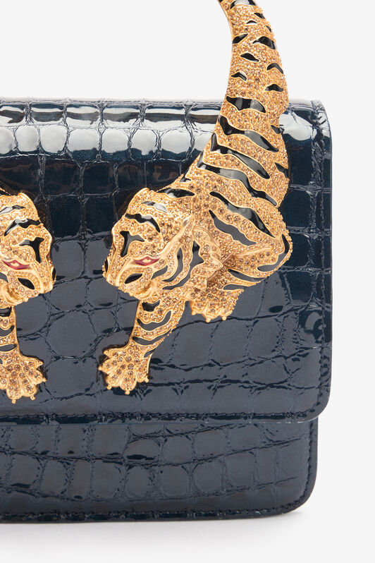 RC Crocodile-Print Roar Bag Dark blue SKB023-PZE01