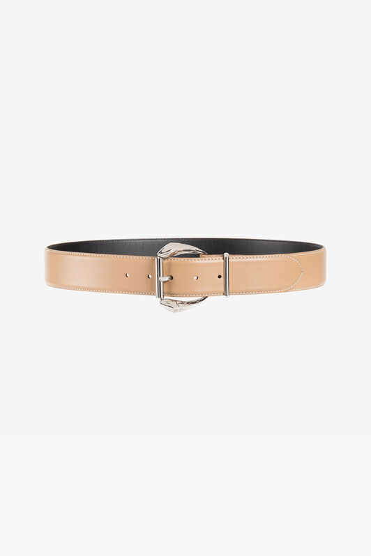RC Buckled leather belt RC Buckled leather belt KAKI QRC004-IZACD