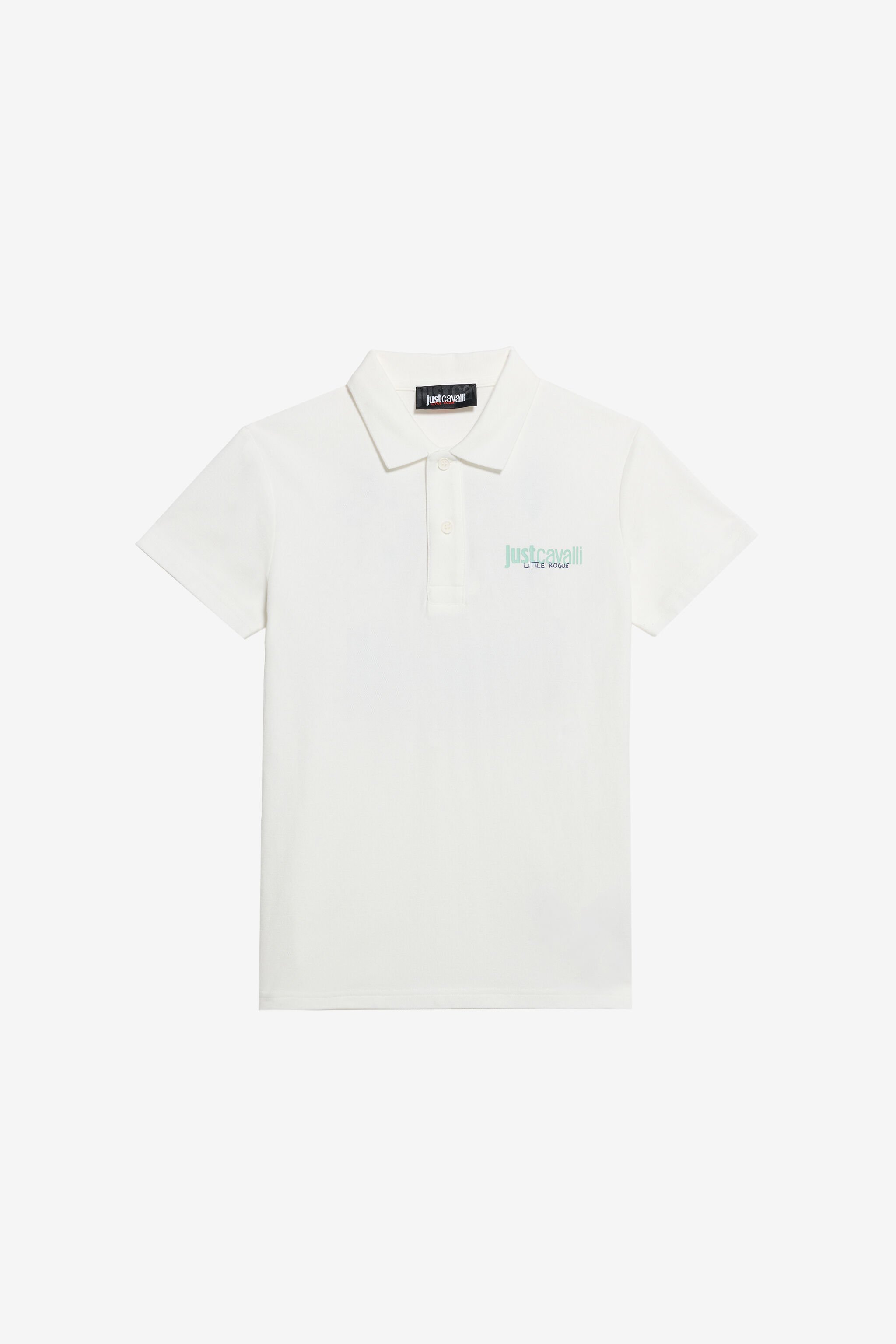 JC White Polo Shirt with Logo IVORY PRISTINE WFT61G-1D000