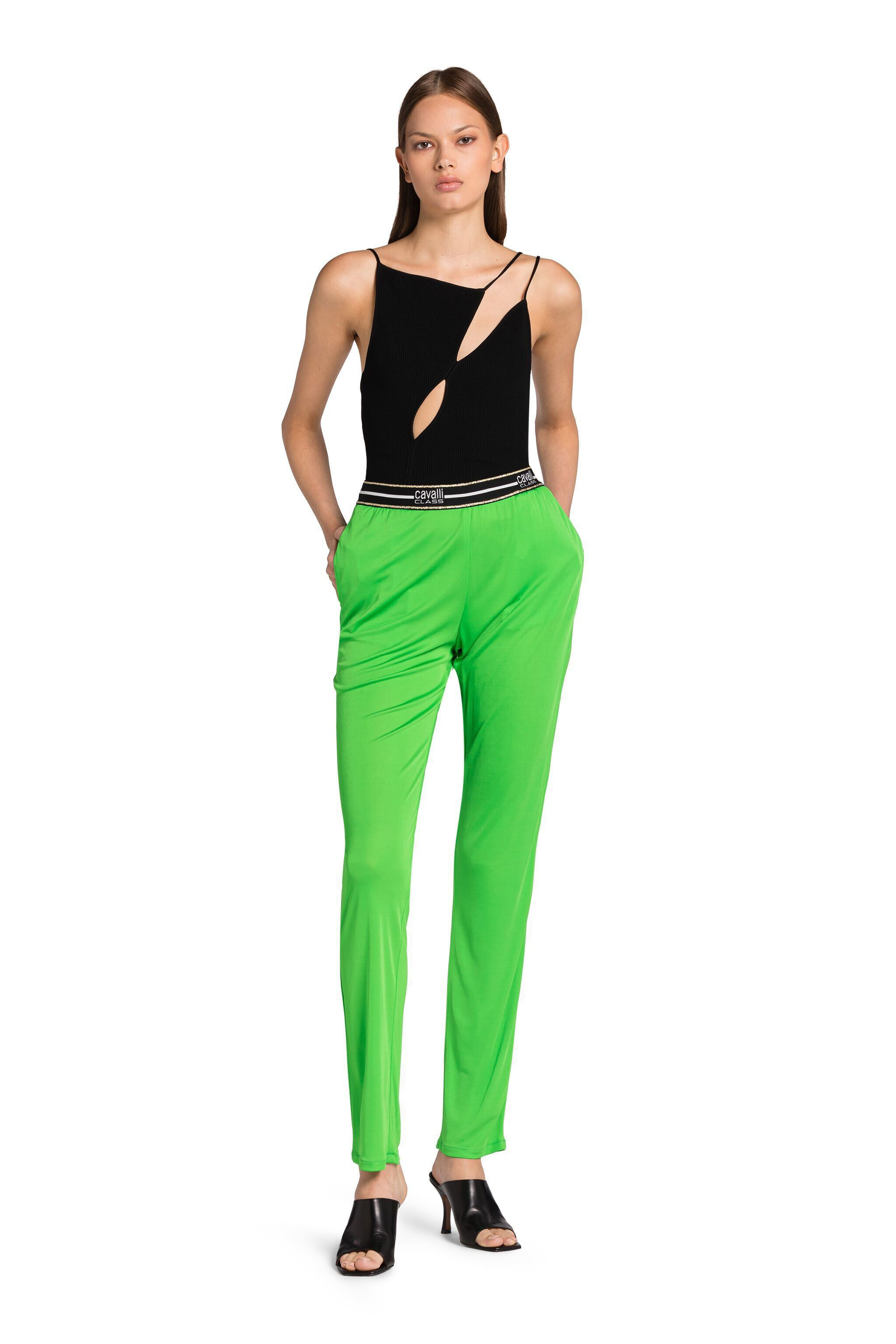 CL Logo-Jacquard Trousers VERDE ERBA GXLWAD-IWAZO