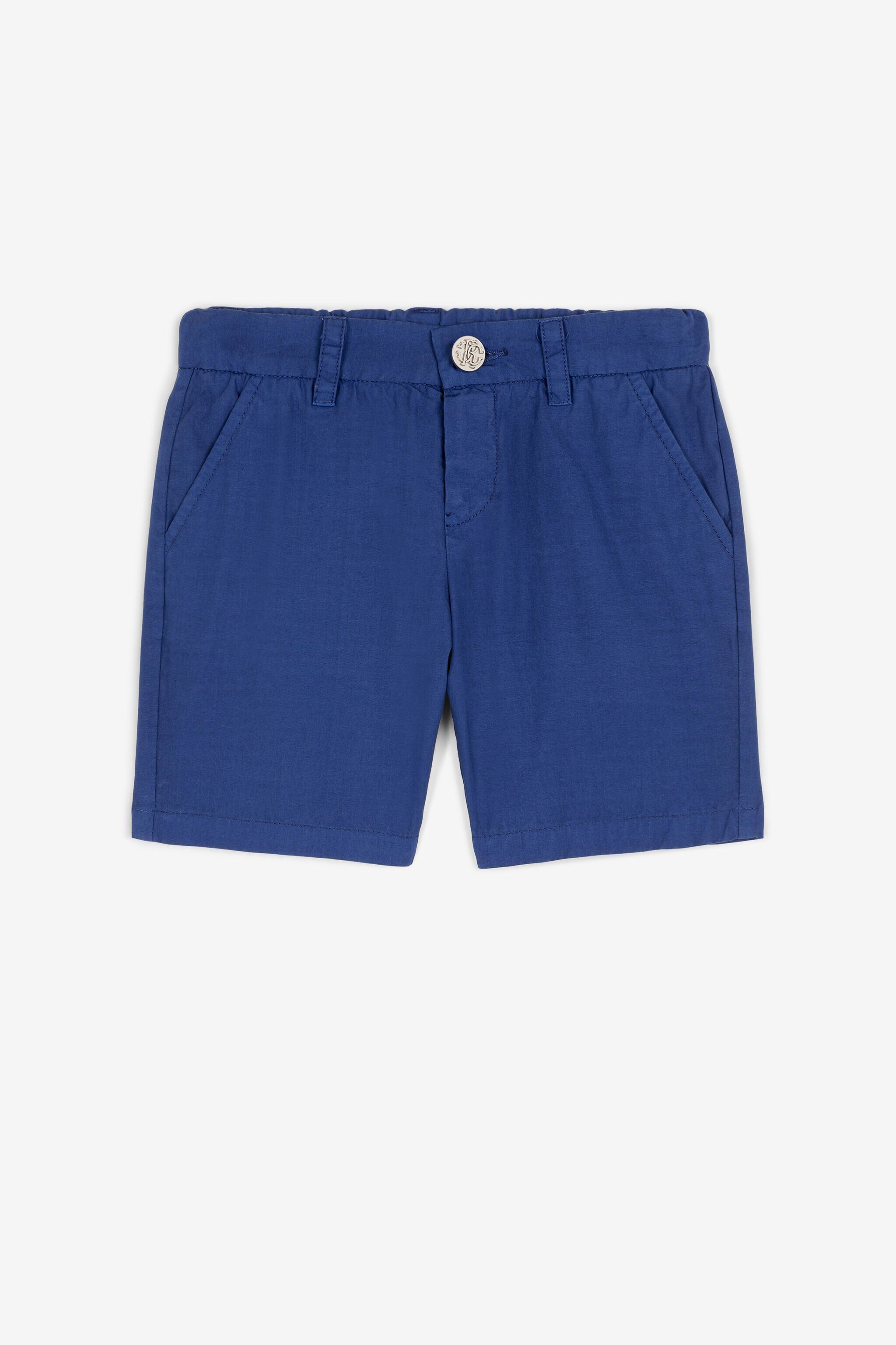 JU Bermudas chinos con monograma estampado Bluette QJT256-CH004