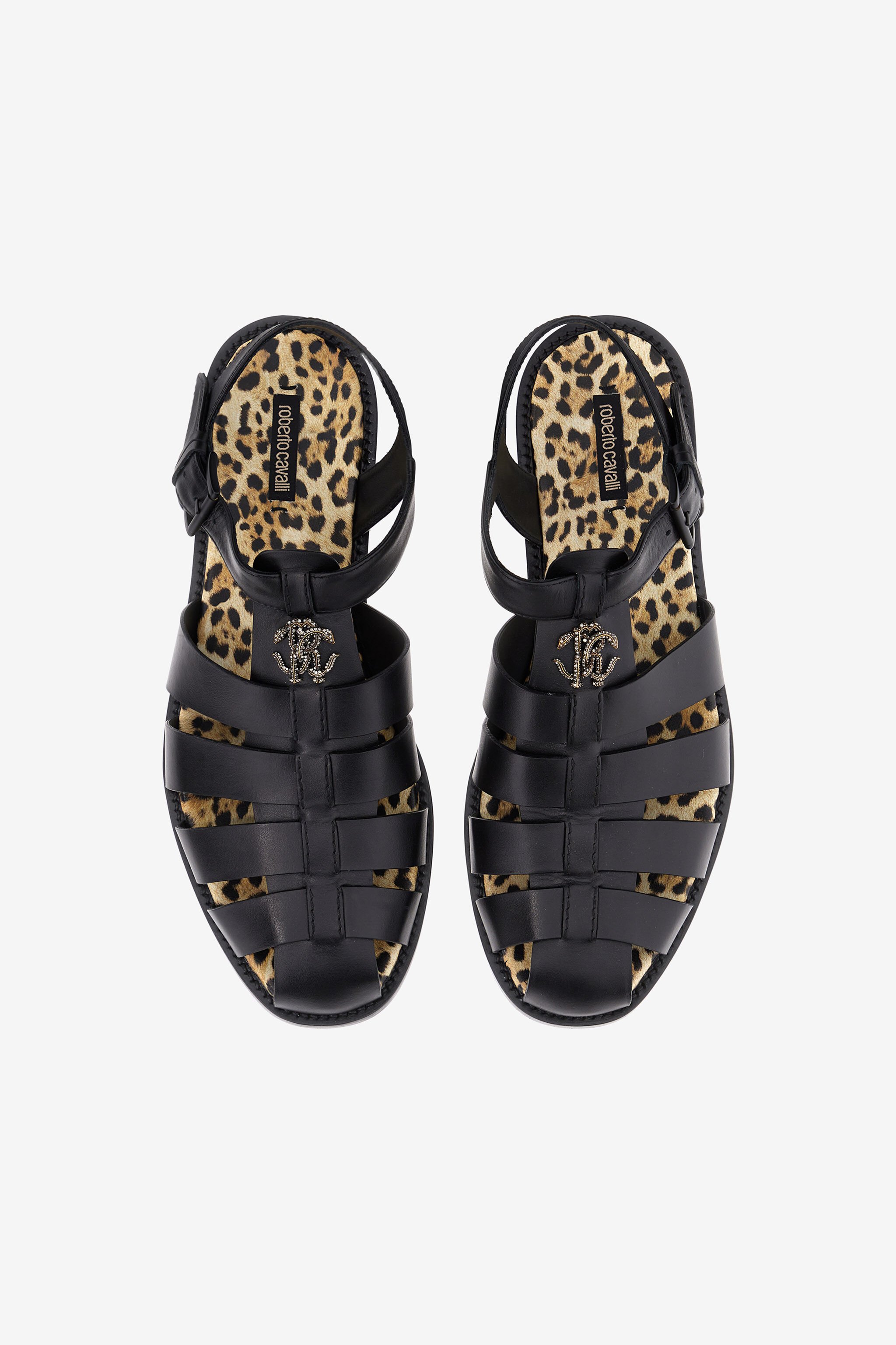 RC Flat sandals Black SRS027-PZA12