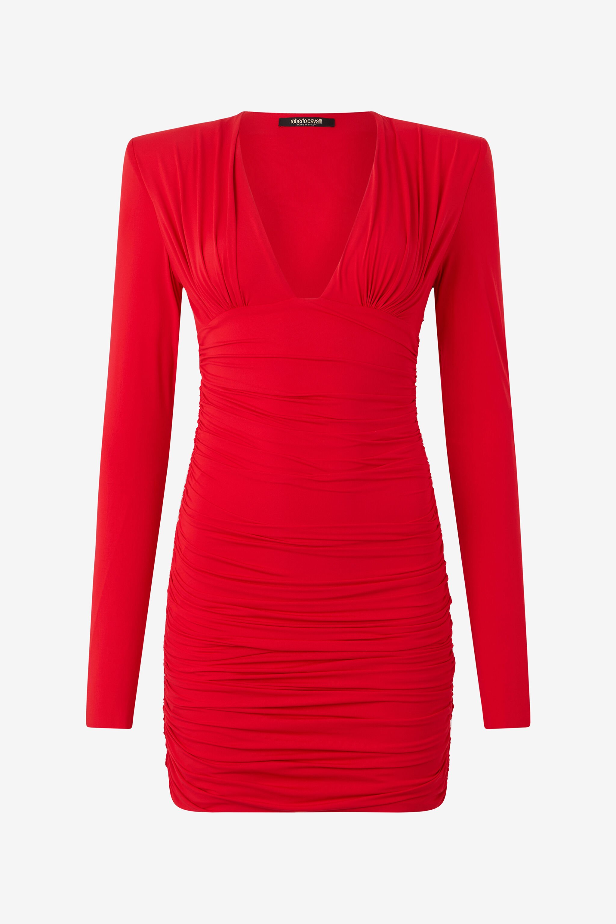 RC Draped Mini Dress CORAL RED WQT152-LL006