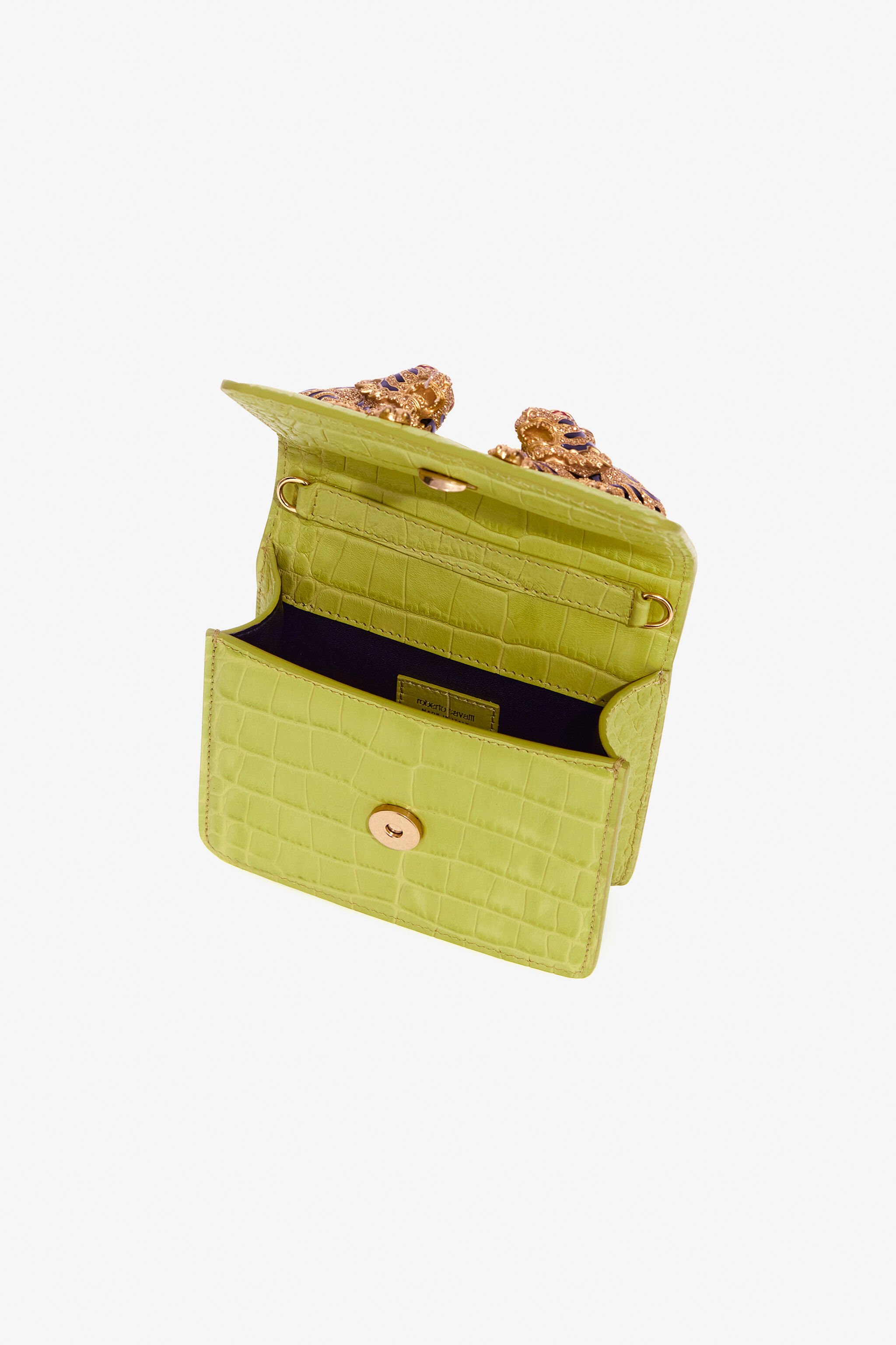 RC Borsa a spalla Roar piccola con tigri gioiello Verde chiaro SKB025-PZ975