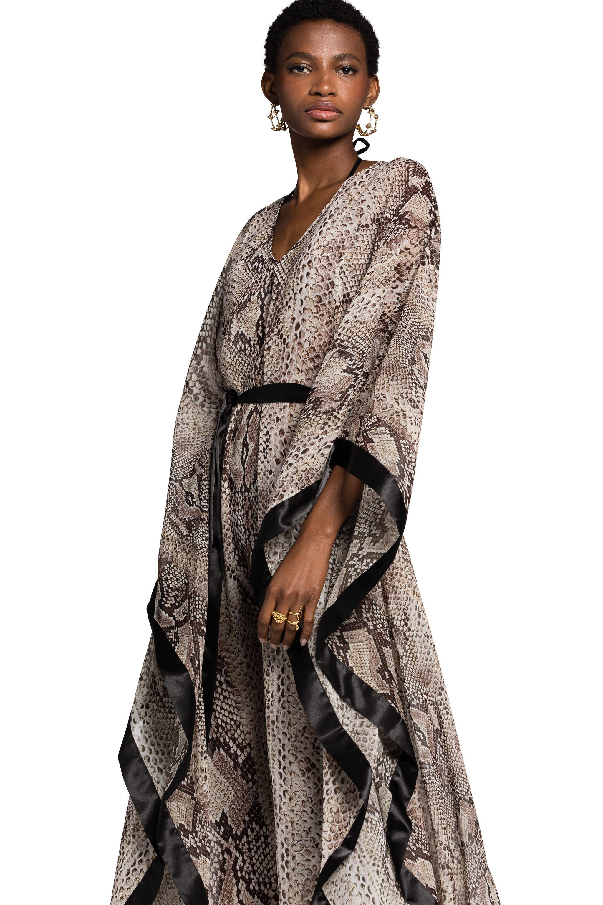 RC Snake-Print Kaftan Dress PHYTON KSW00A-7GI18