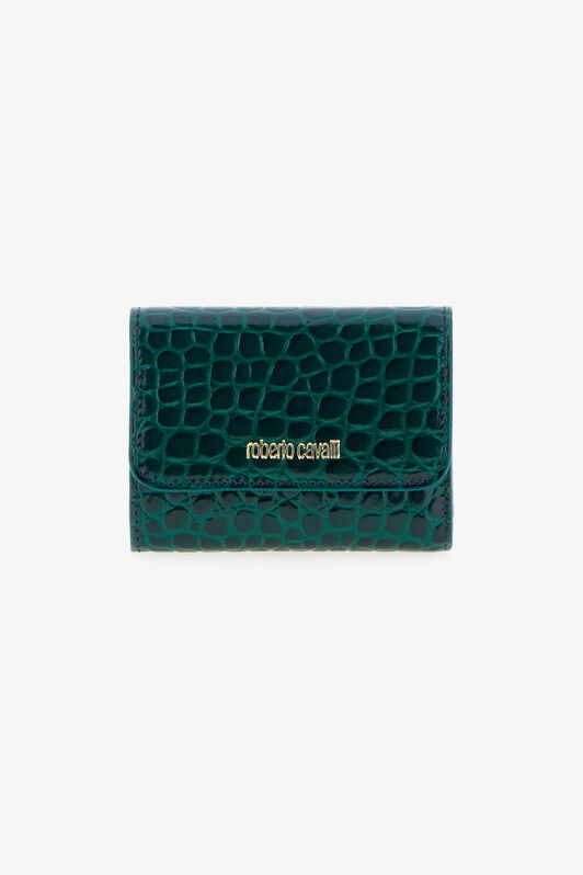 RC Portafoglio con stampa coccodrillo Verde scuro TKA002-PZ975