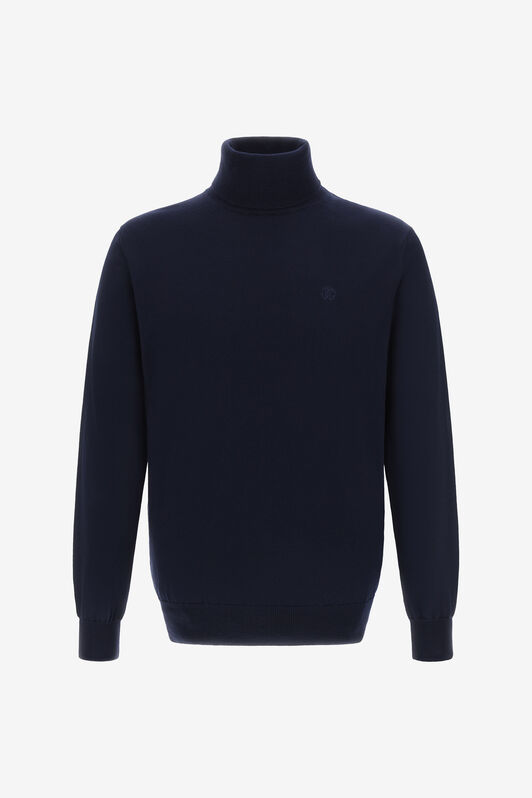 RC Turtleneck sweater with RC Bleu foncé NOM01C-MQ030