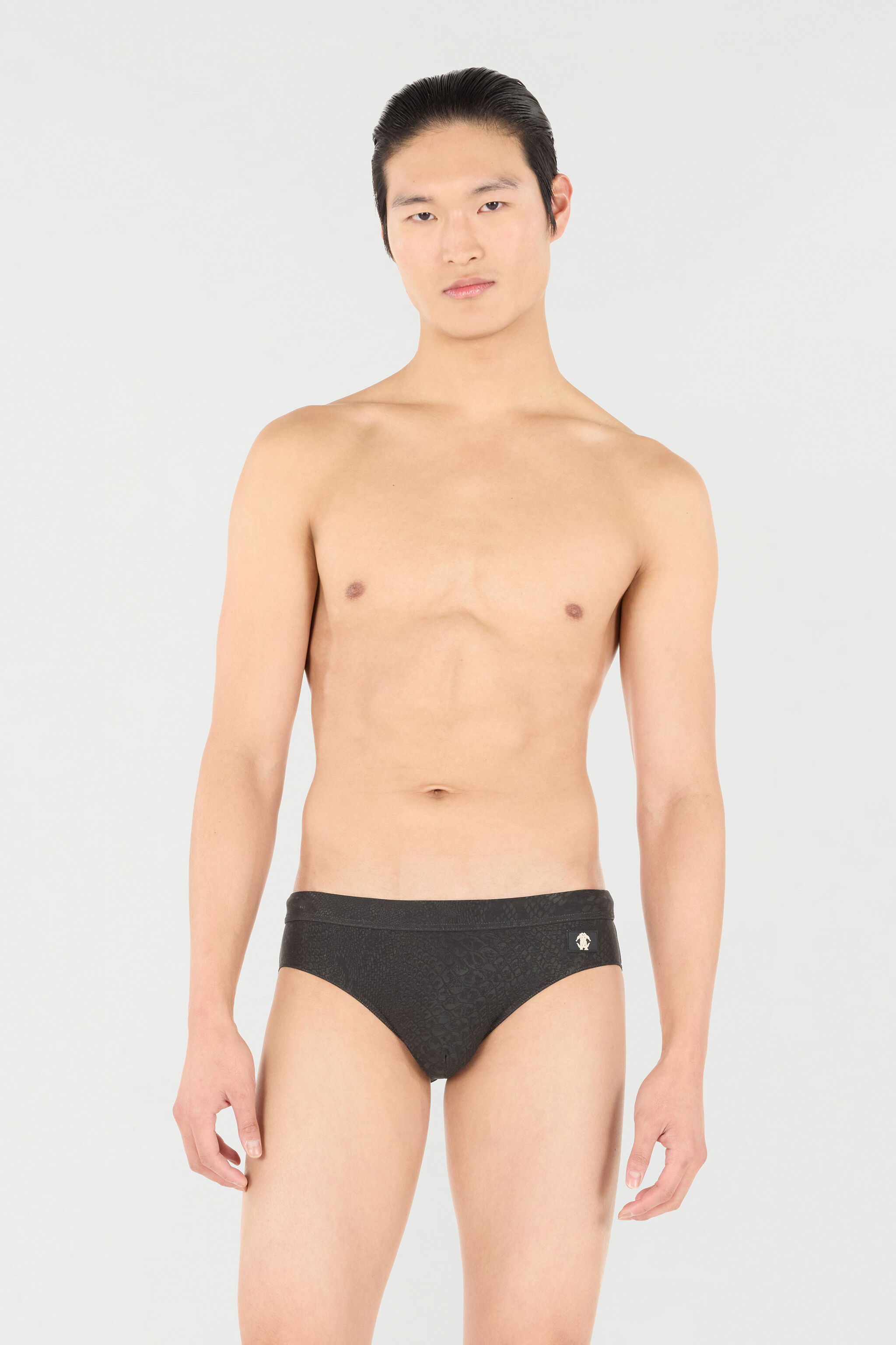 RC Slip De Bain À Imprimé Python Noir URH01G-LNN53
