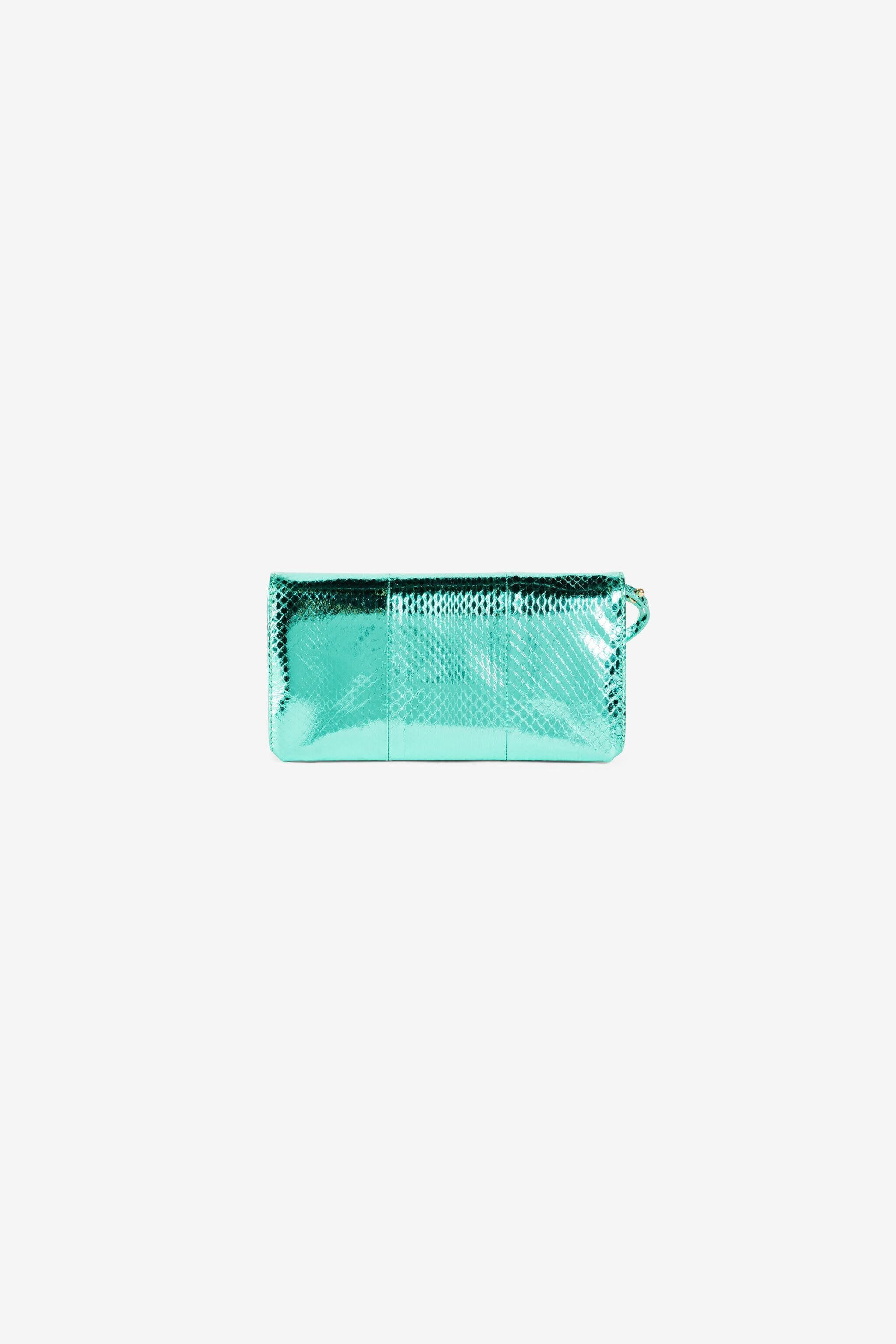 RC Crystal-Embellished Panther Head Clutch Bag LIGHT BLUE OQB023-PA001