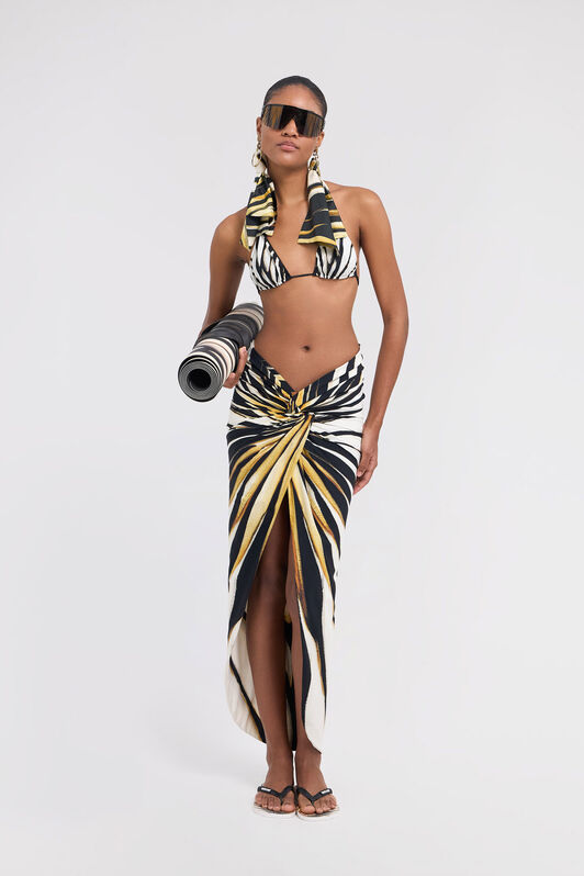 RC Ray Of Gold Print Bikini Top Gold TKW012-HVM33