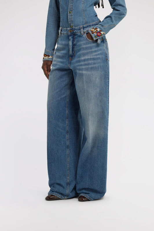 RC Wide leg Jeans Blue TKJ207-DS001