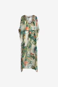 ${brand} Jungle Print Kaftan In Silk ${colorDescription} ${masterID}