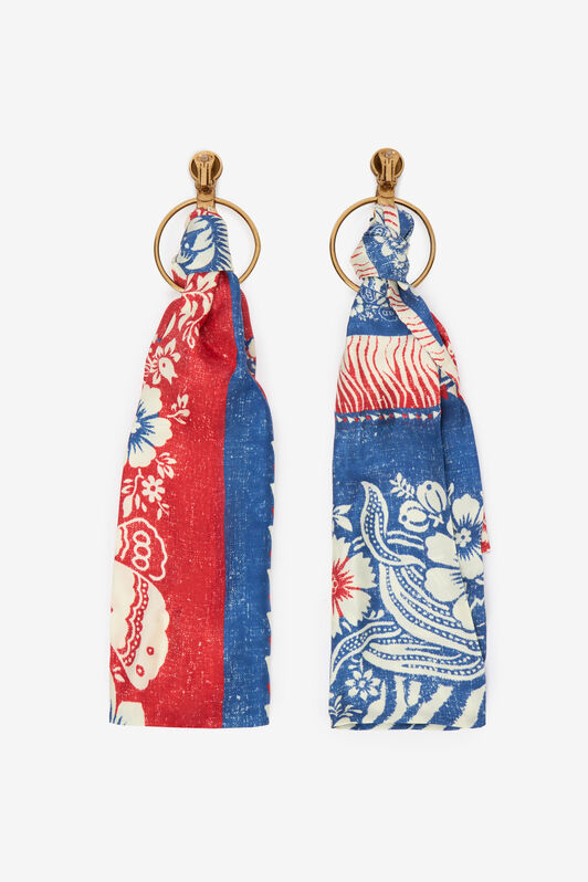 RC Orecchini Stampa Bandana RC Orecchini Stampa Bandana Blu TKG001-AM019