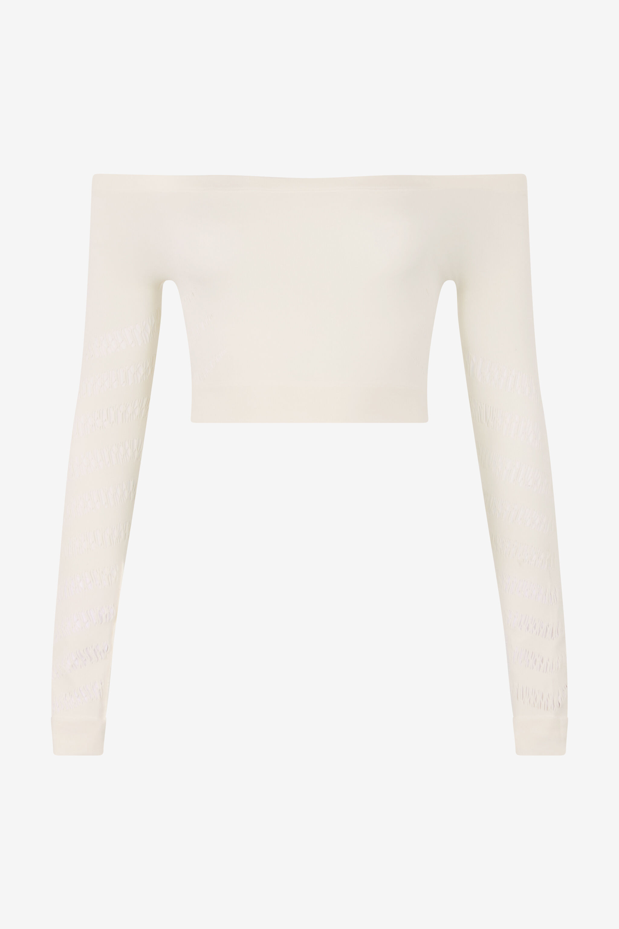 RC Crop Top Spalle Scoperte Avorio UKT631-MA001