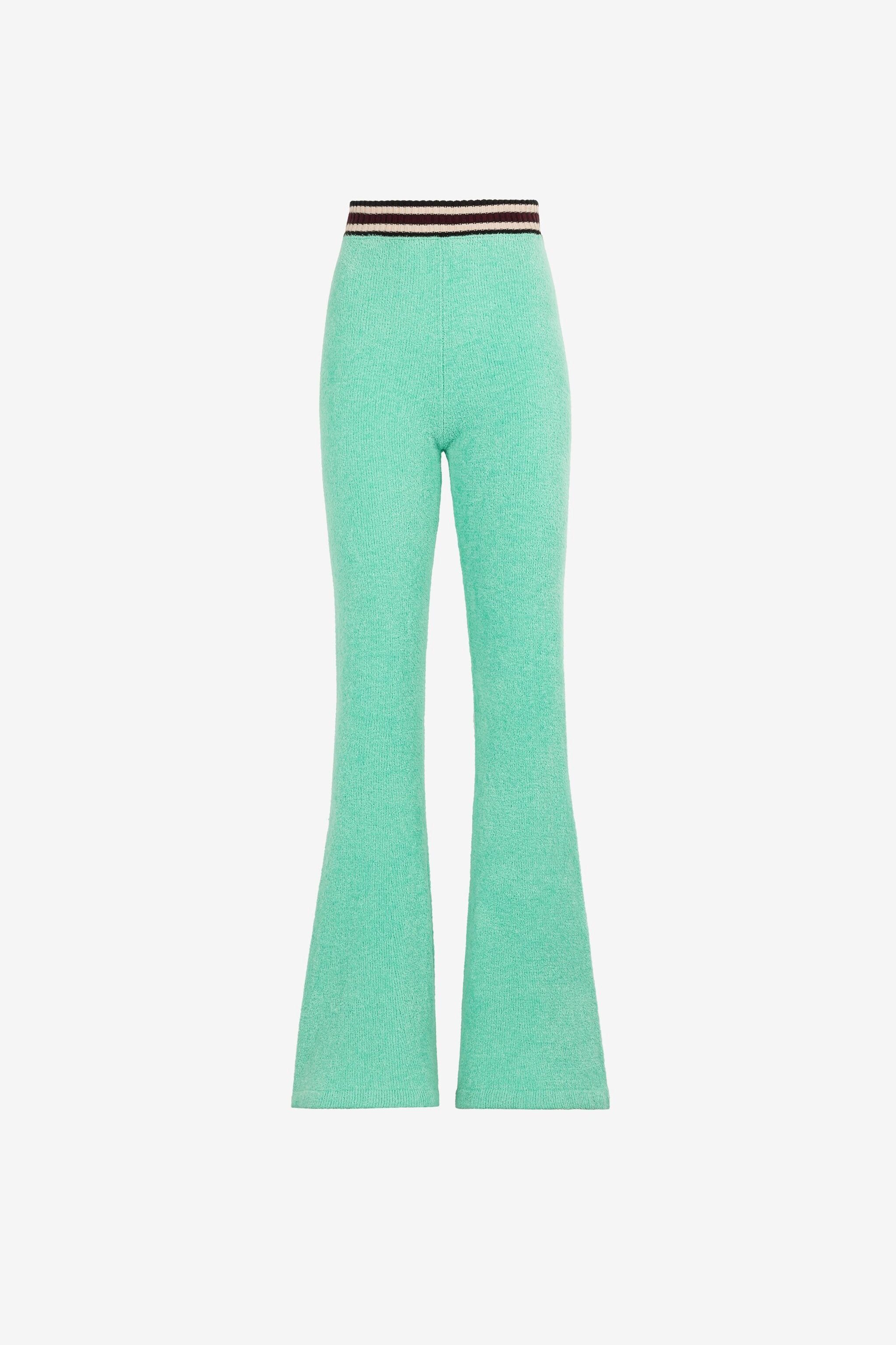 RC Pantalón de chándal acampanado con logo bordado Azul claro OKM210-MR001