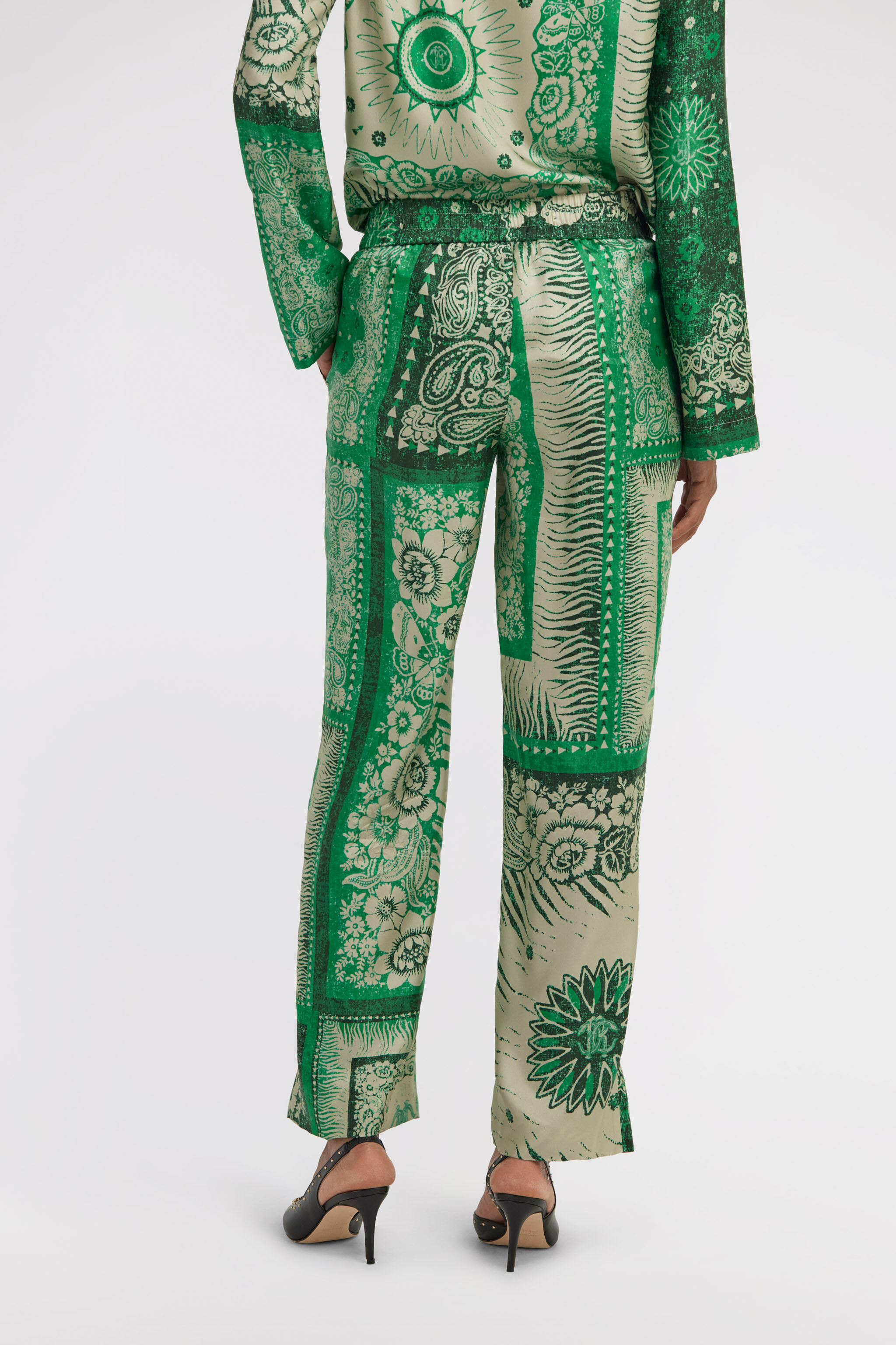 RC Bandana Print Pants Vert TKT210-4QN05