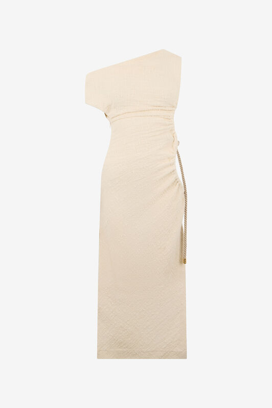 RC Abito Midi Monospalla Avorio con Cut-Out RC Abito Midi Monospalla Avorio con Cut-Out IVORY UWT121-TG001