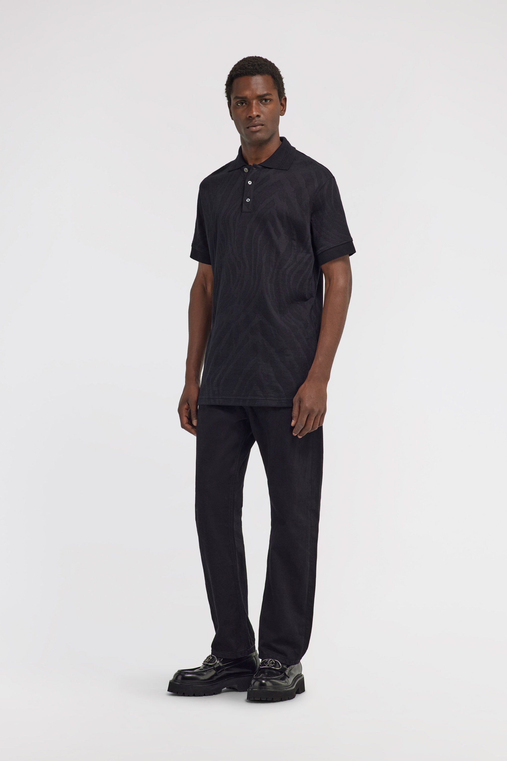 RC Freedom Print Polo Shirt Black TRT64D-KB013