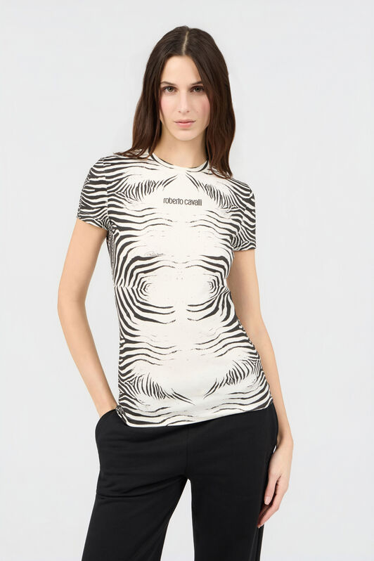 RC Zebra Print T-Shirt WHITE/BLACK ZEBRA SOT60N-JV001