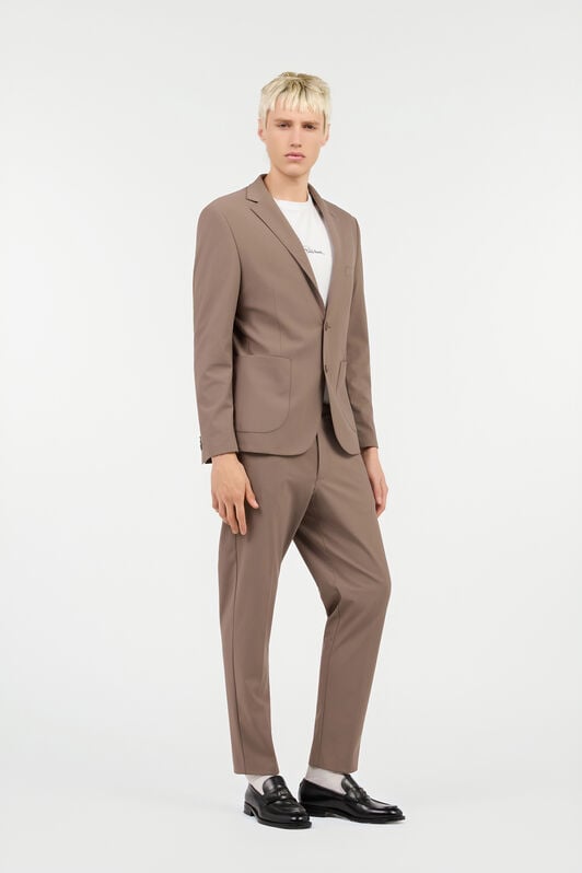 RC Taupe Single-Breasted Suit BROWN QOT40M-4GO01