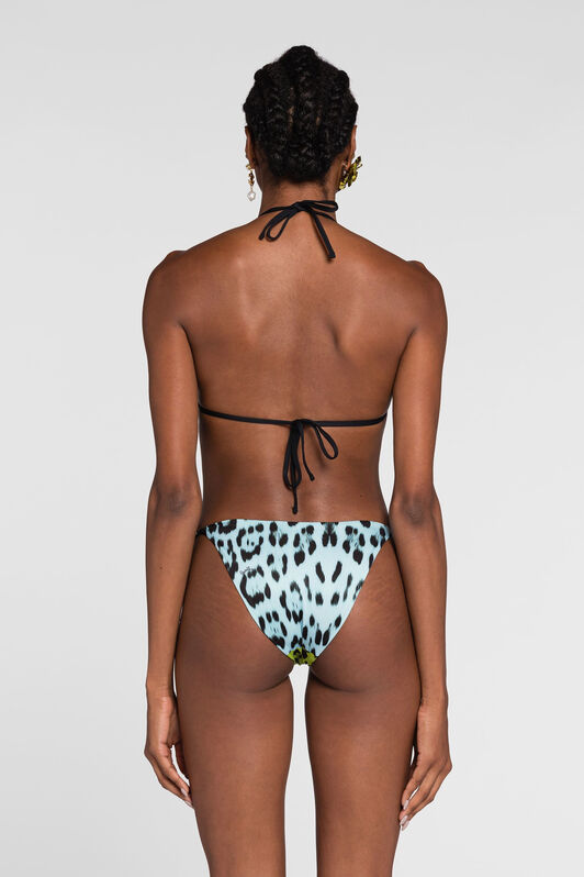 RC Slip bikini con stampa Jaguar Verde chiaro QKW00G-LNF53