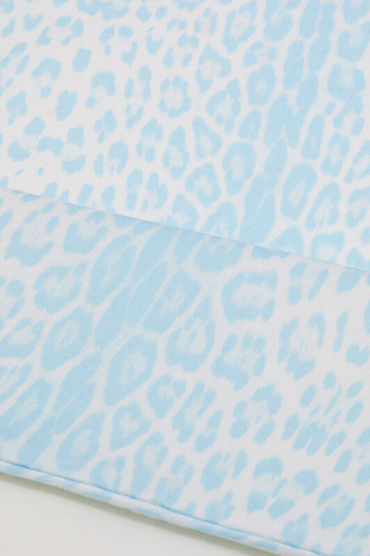 JU Blanket With Jaguar Skin Print And Blue Leopard JU Blanket With Jaguar Skin Print And Blue Leopard Baby Blue SJT801-JFF65