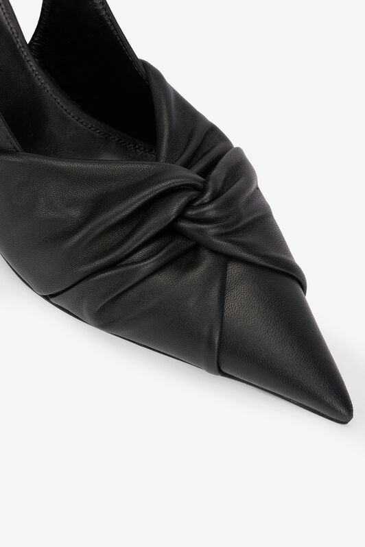 RC Leather Slingbacks Black UKS012-PN003