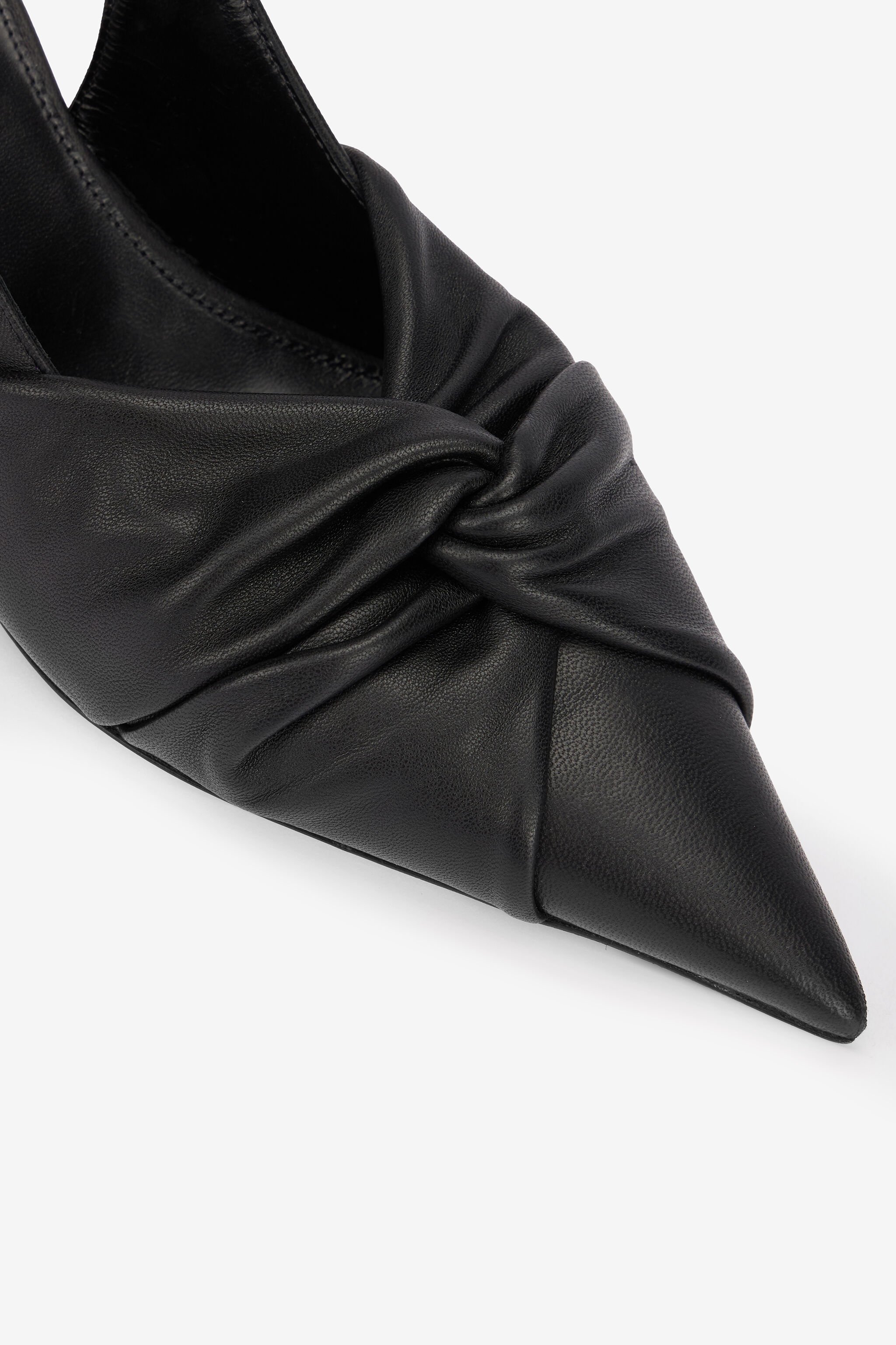 RC Leather Slingbacks Black UKS012-PN003