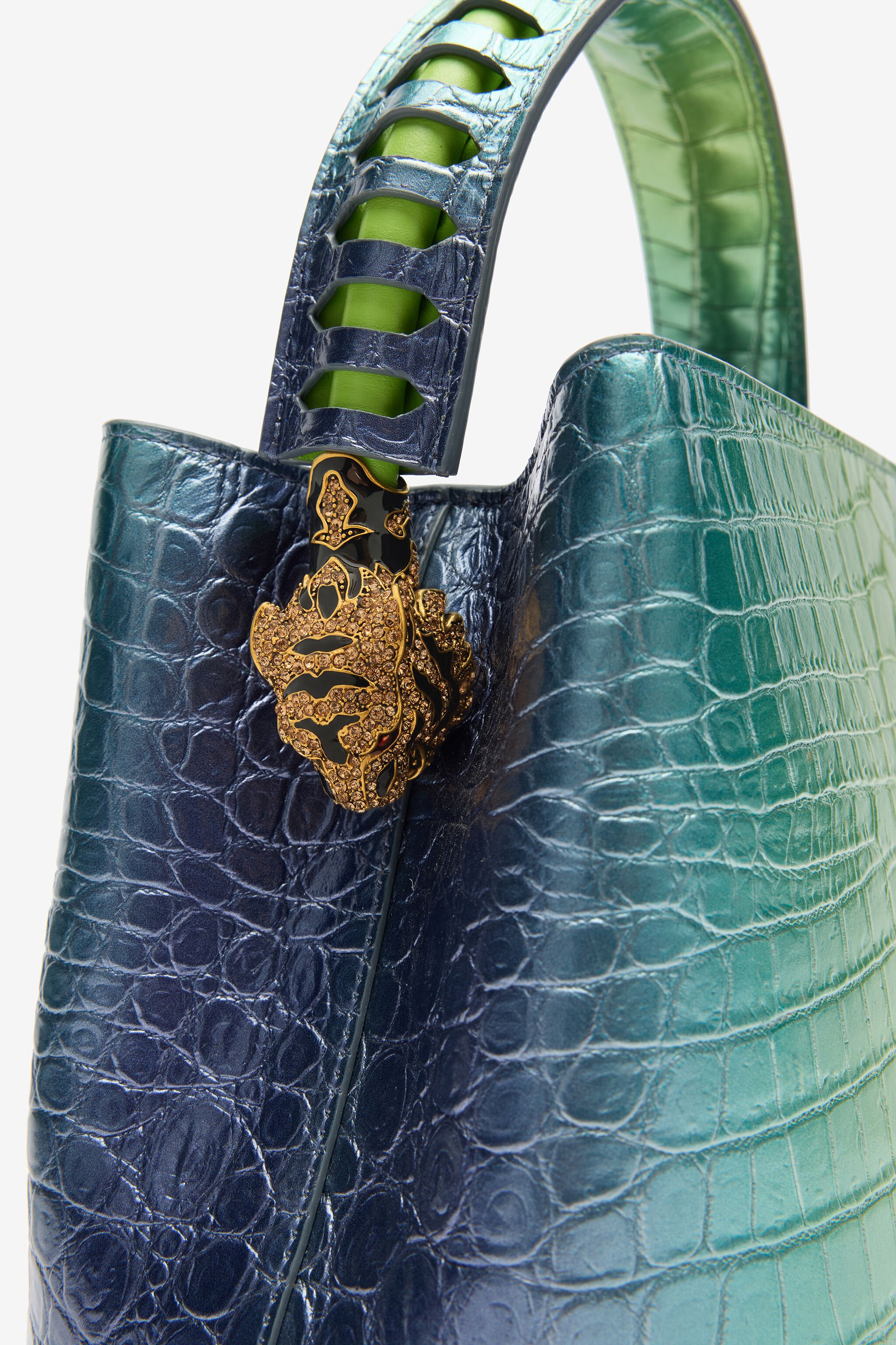 RC Bolso Roar estampado cocodrilo con bandolera Azul claro UKB011-PZE02