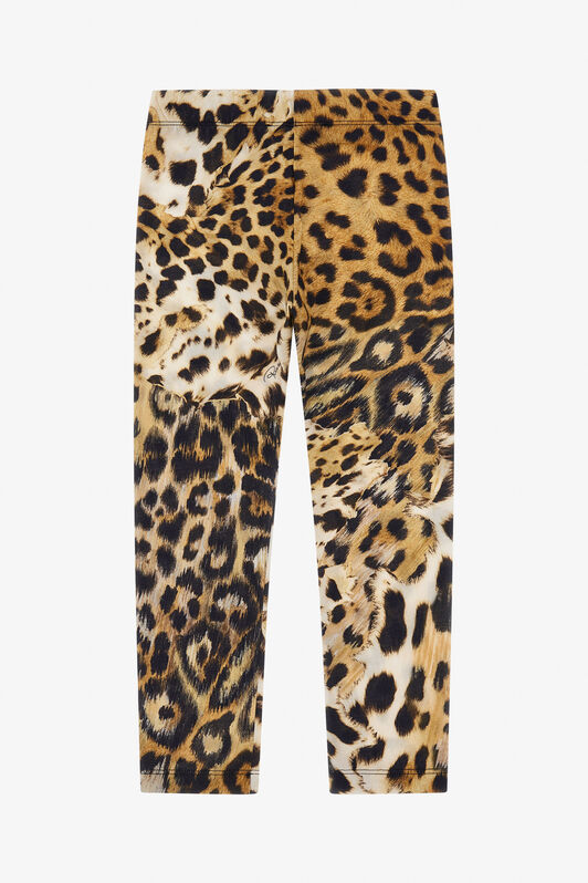 JU Pantalon à imprimé léopard Marron clair TJT22G-JFM10