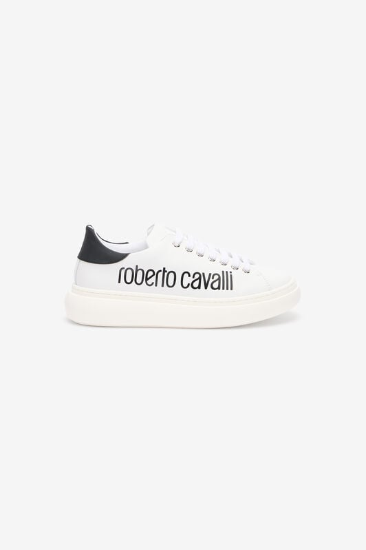 RC White Sneaker With Logo Print RC White Sneaker With Logo Print WHITE/BLACK QOS01I-PZO16