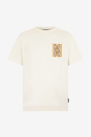 JC Ivory T-Shirt With Embroidered Persian Tarot Detail OFF WHITE WFT092-WF122