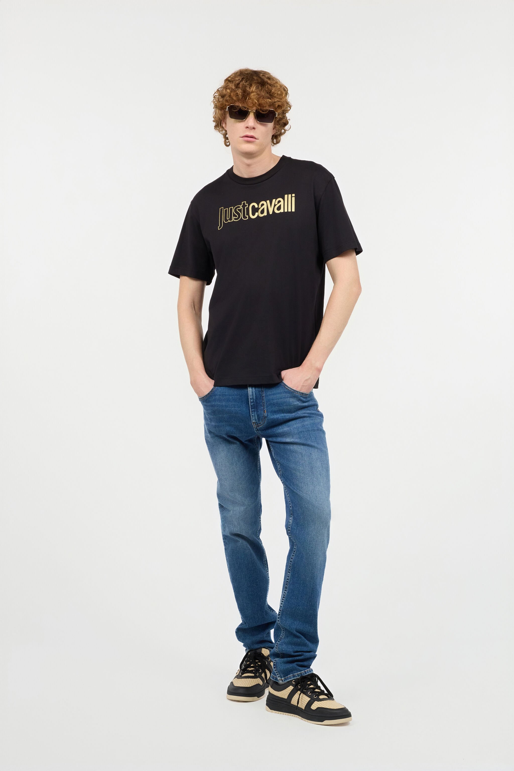 JC T-Shirt With Front Logo Print Black UFT067-UF087