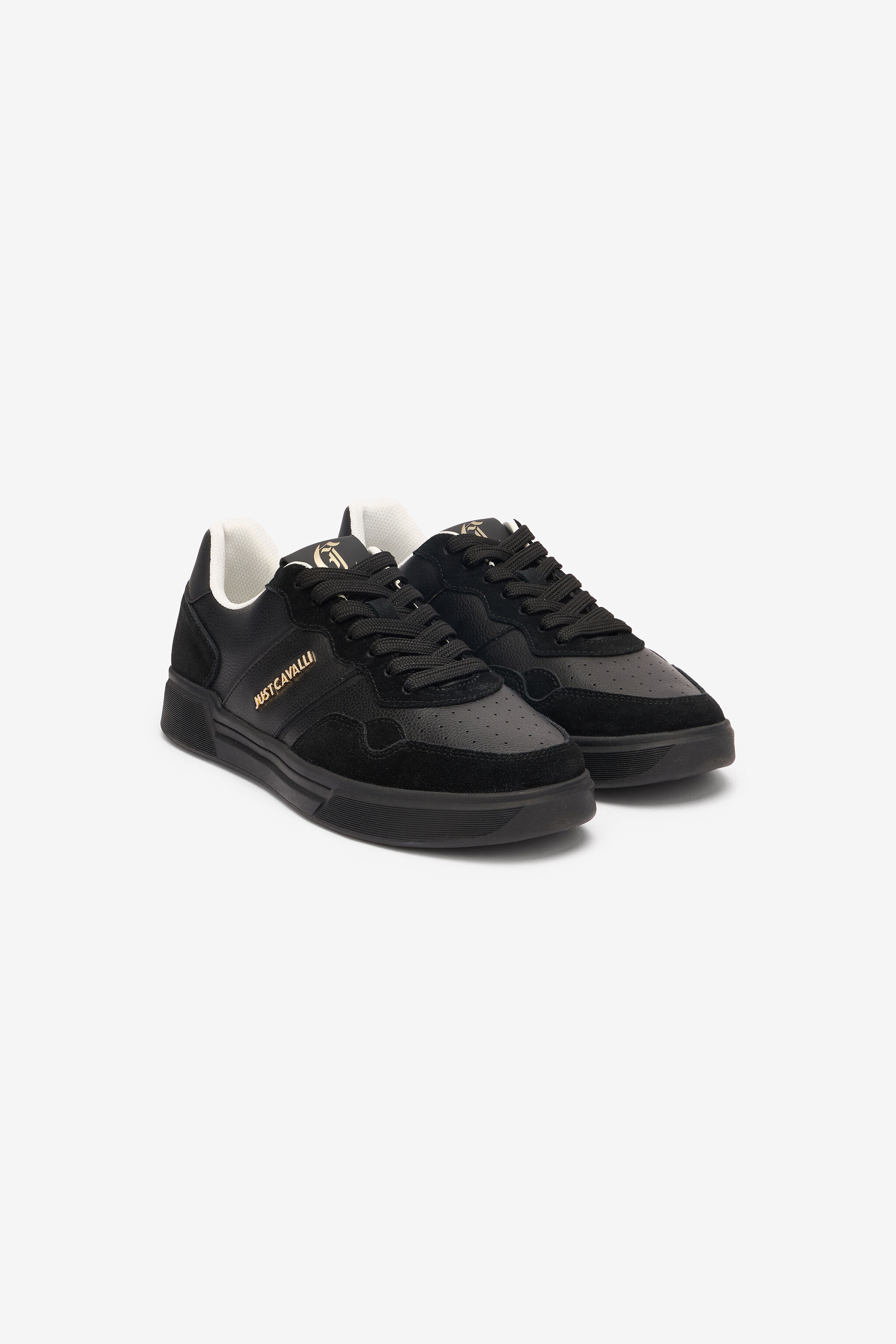 JC Lace-Up Sneakers With Monogram And Logo Black UFS016-UF291