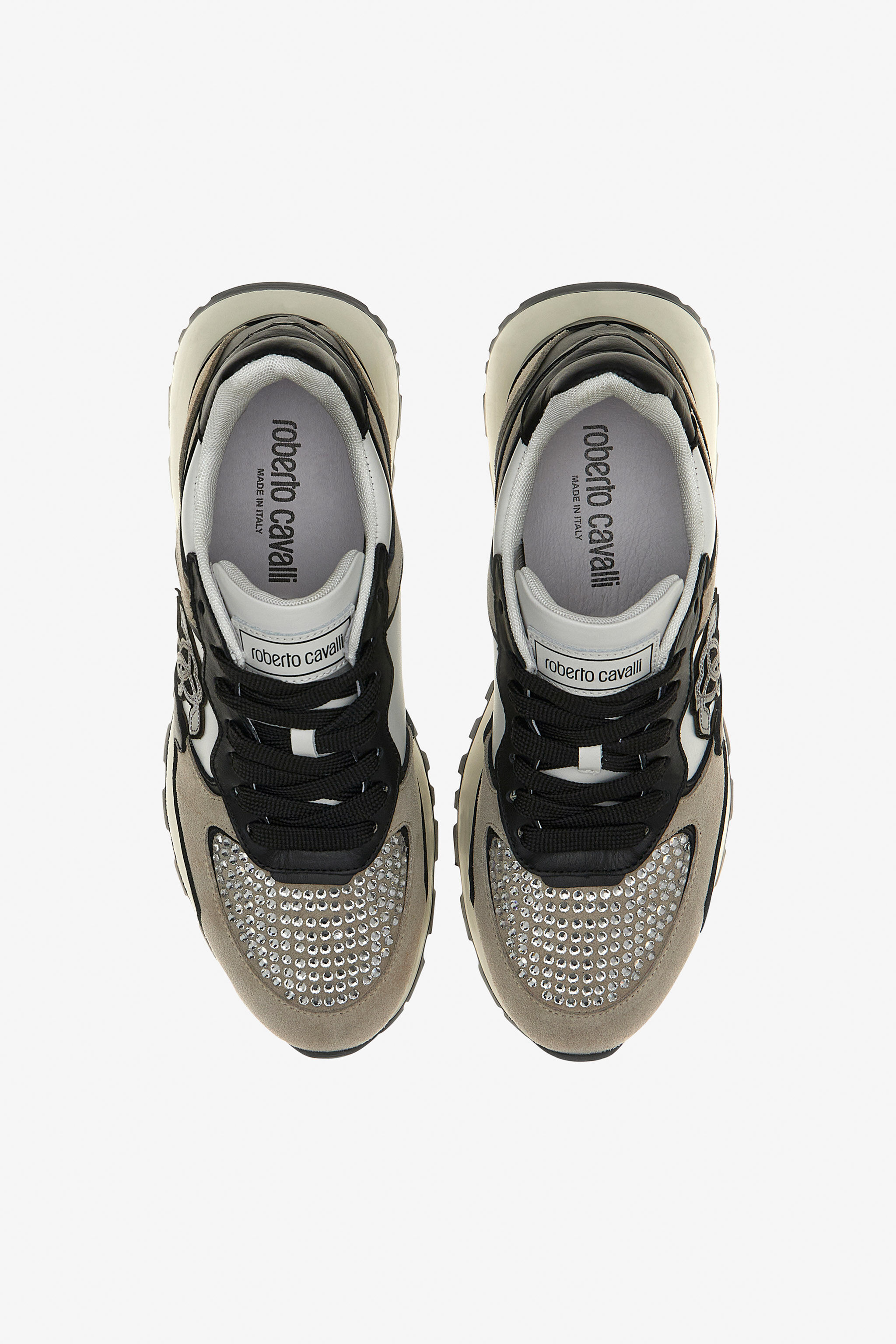 RC Sneakers with Monogram Mirror Snake BIANCO/NERO RKS047-PZB31